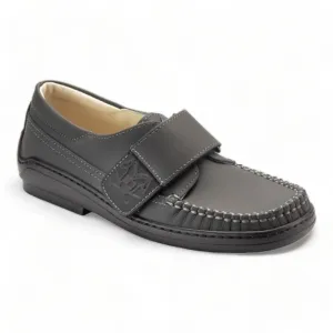 2513e - Gray Sahara Leather Velcro for Boy by London Kids