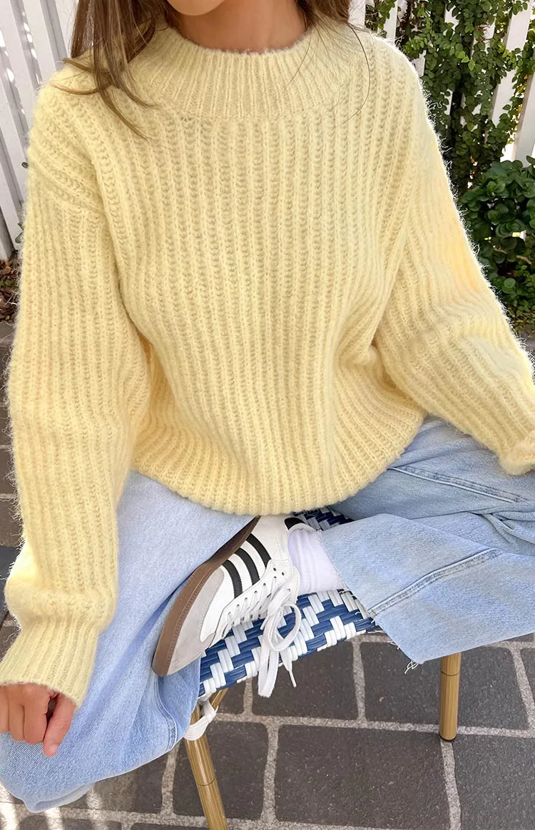 Ace Yellow Oversized Sweater