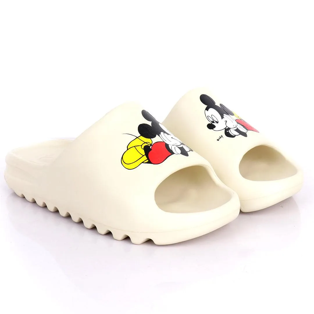 AD Mickey Mouse Slides-Cream