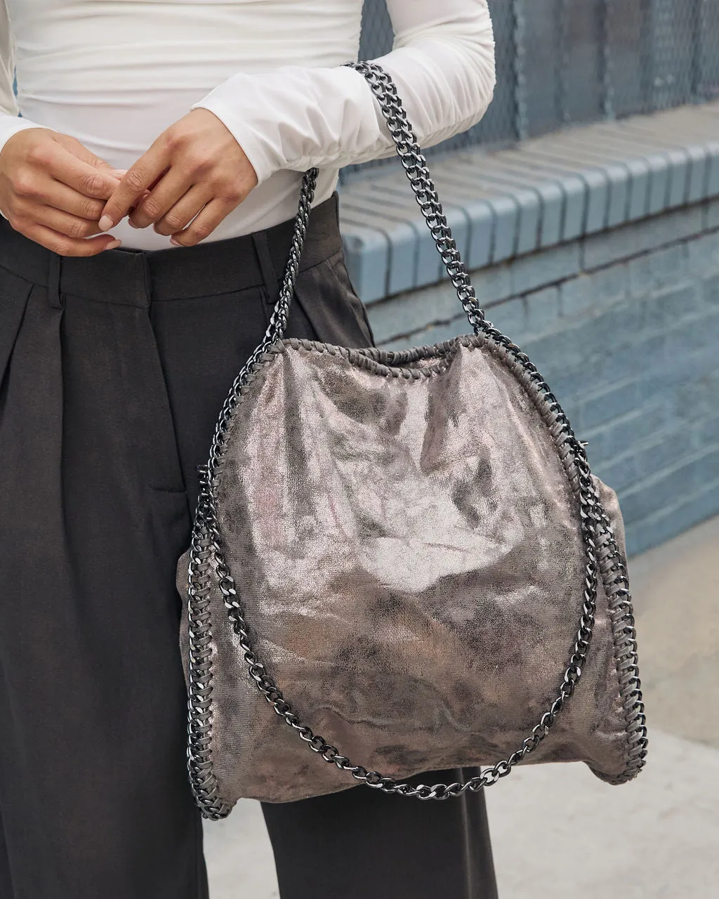 Adela Slouchy Chain Tote