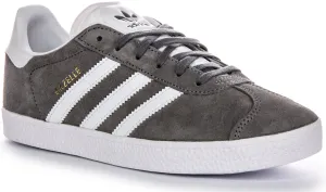 Adidas Gazelle In Grey White For Youth