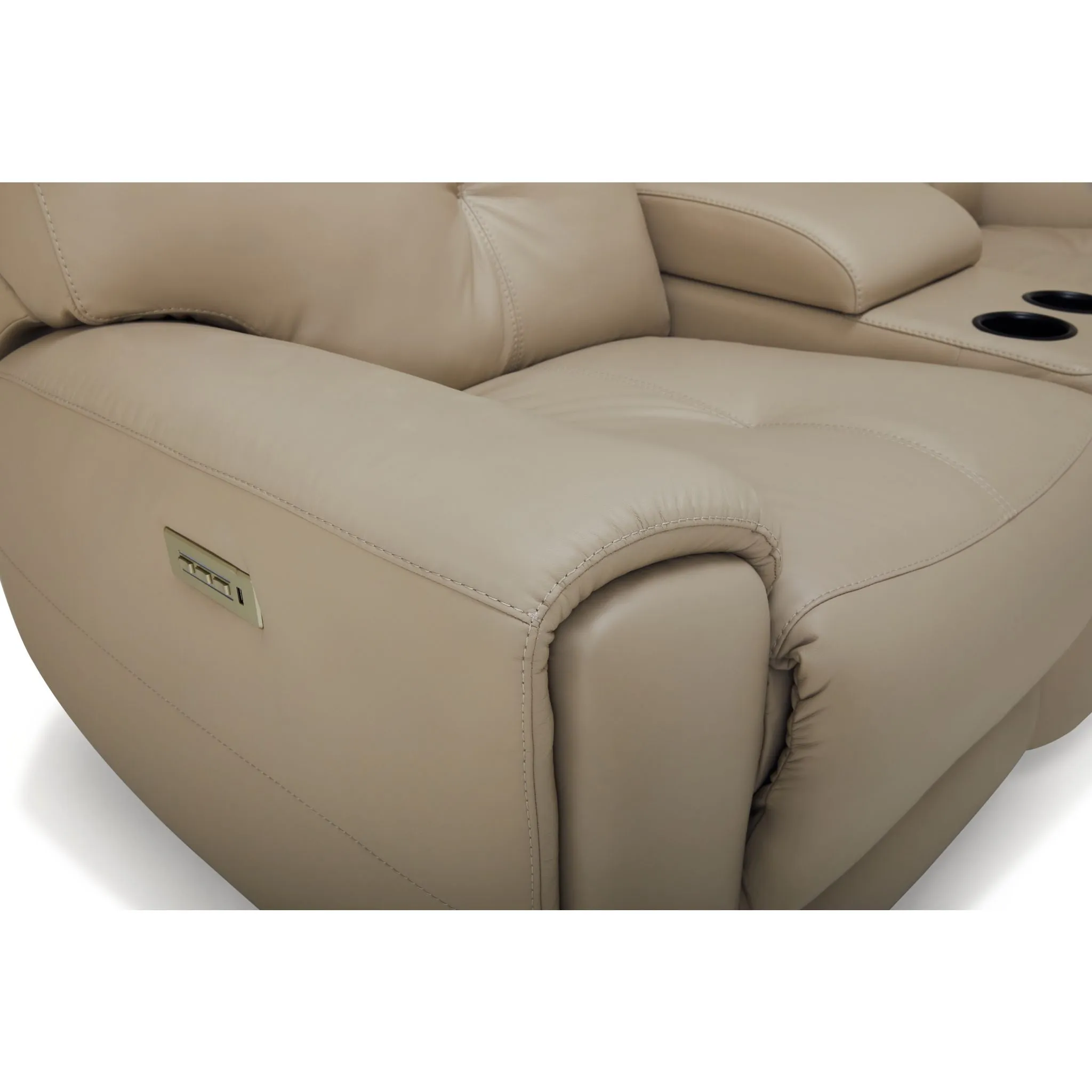 Aedon Power Reclining Loveseat with Headrest and Lumbar - Bali Harvest