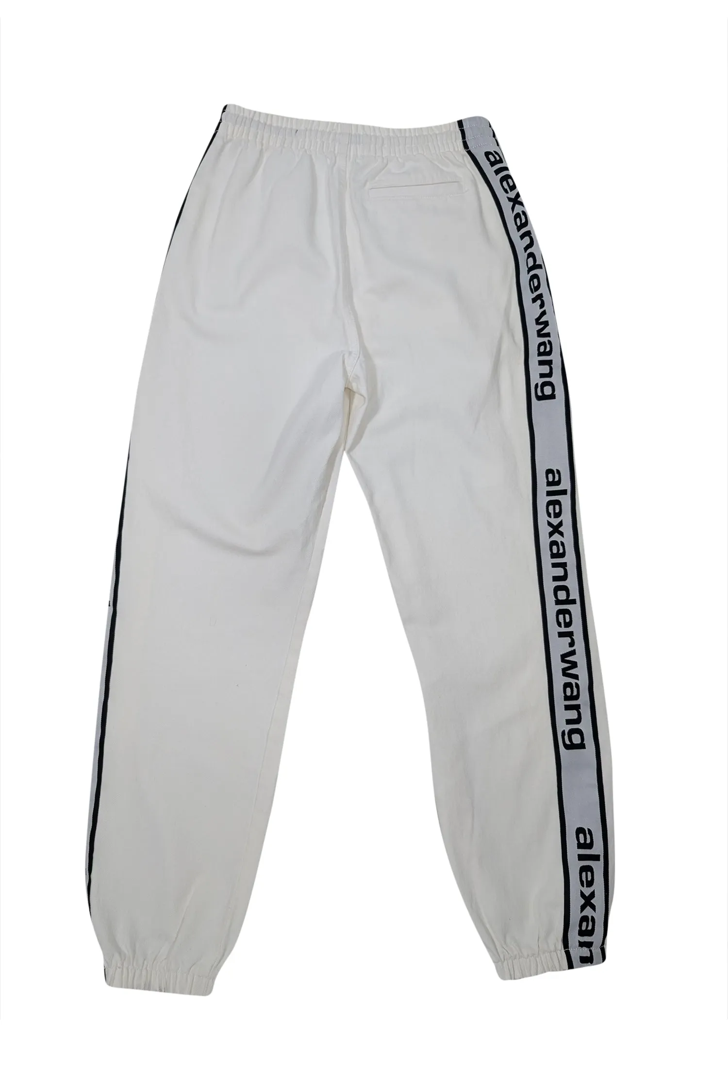 Alexander Wang - White Denim Joggers w/ Logo Detail Sz XS