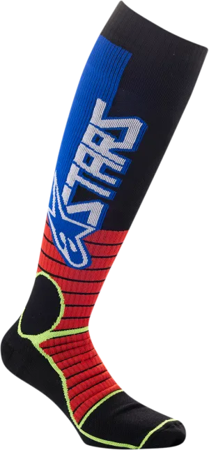 ALPINESTARS MX Pro Socks - Red/Yellow/Blue - Medium 4701520-3057-M