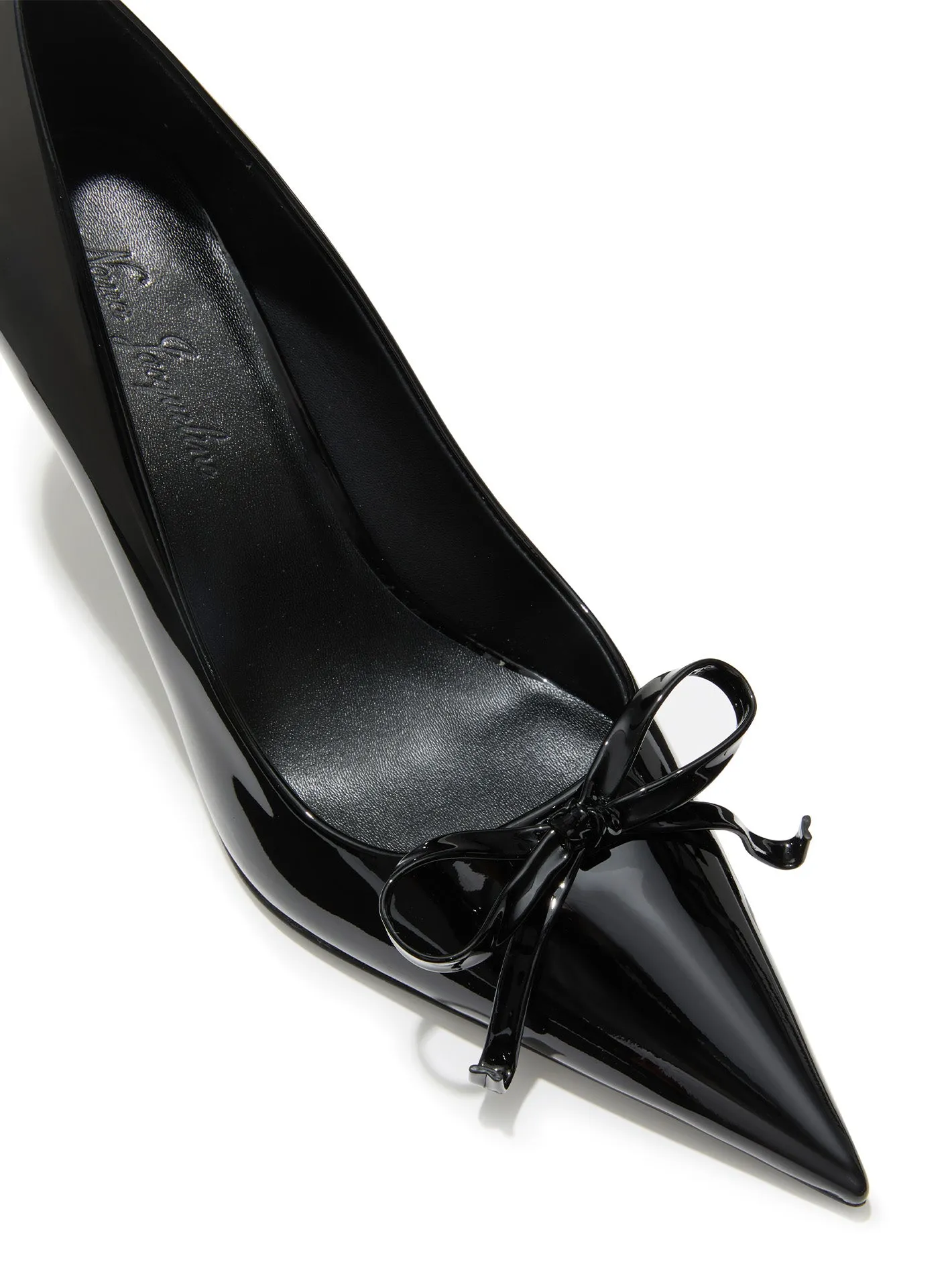 Audrina Bow Heels (Black)