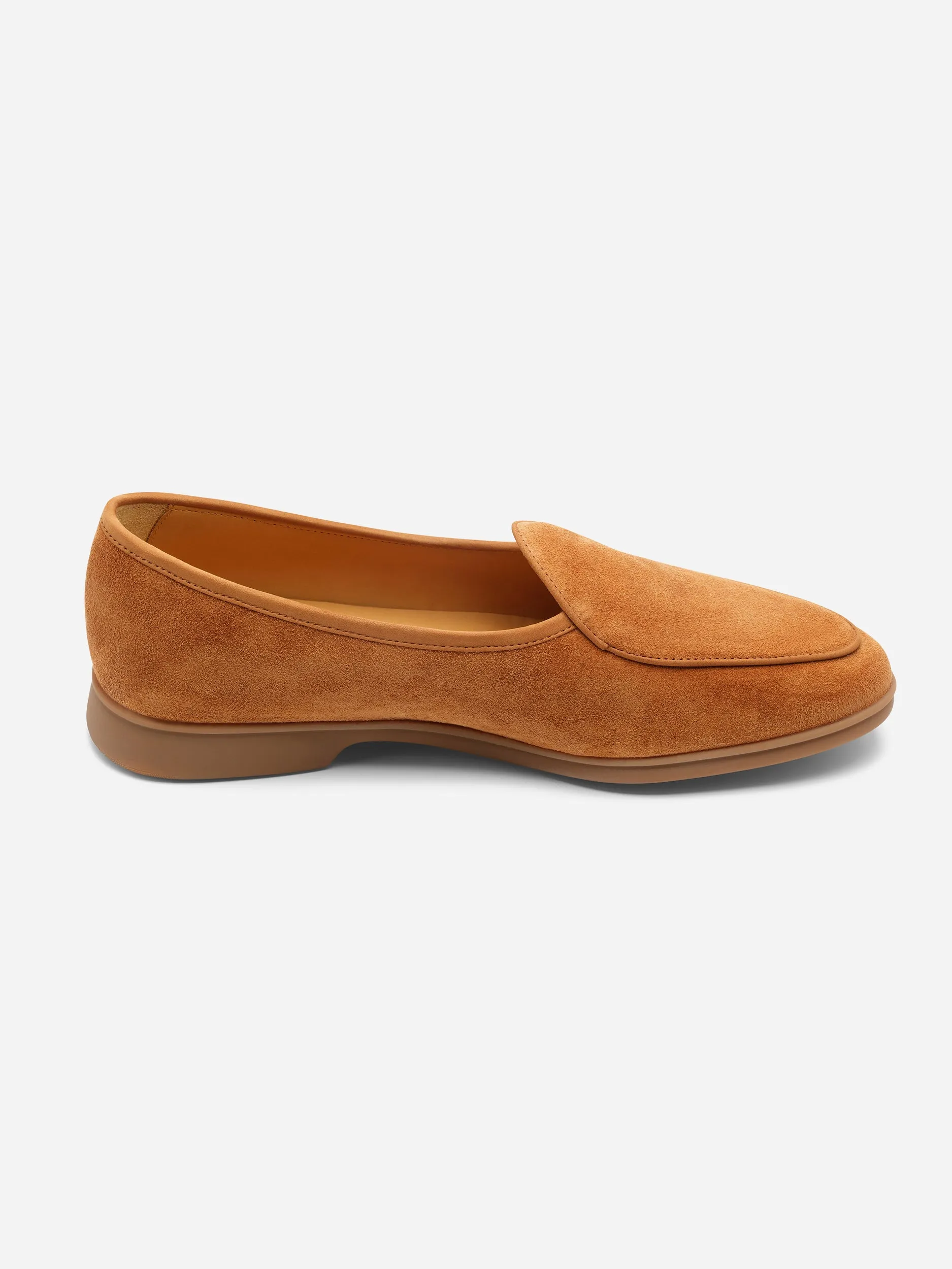 Baudoin & Lange Stride Loafers Earth Suede Caramel Sole