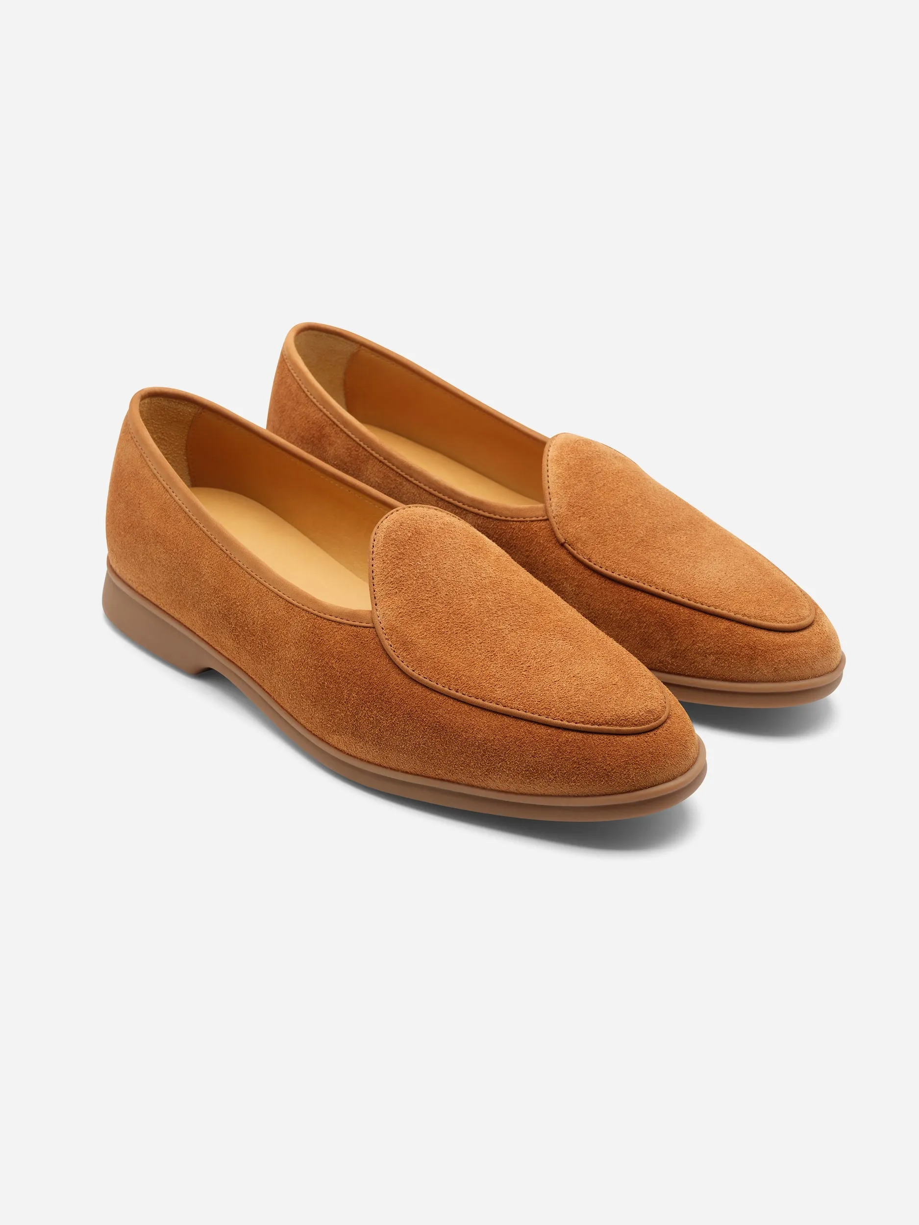 Baudoin & Lange Stride Loafers Earth Suede Caramel Sole