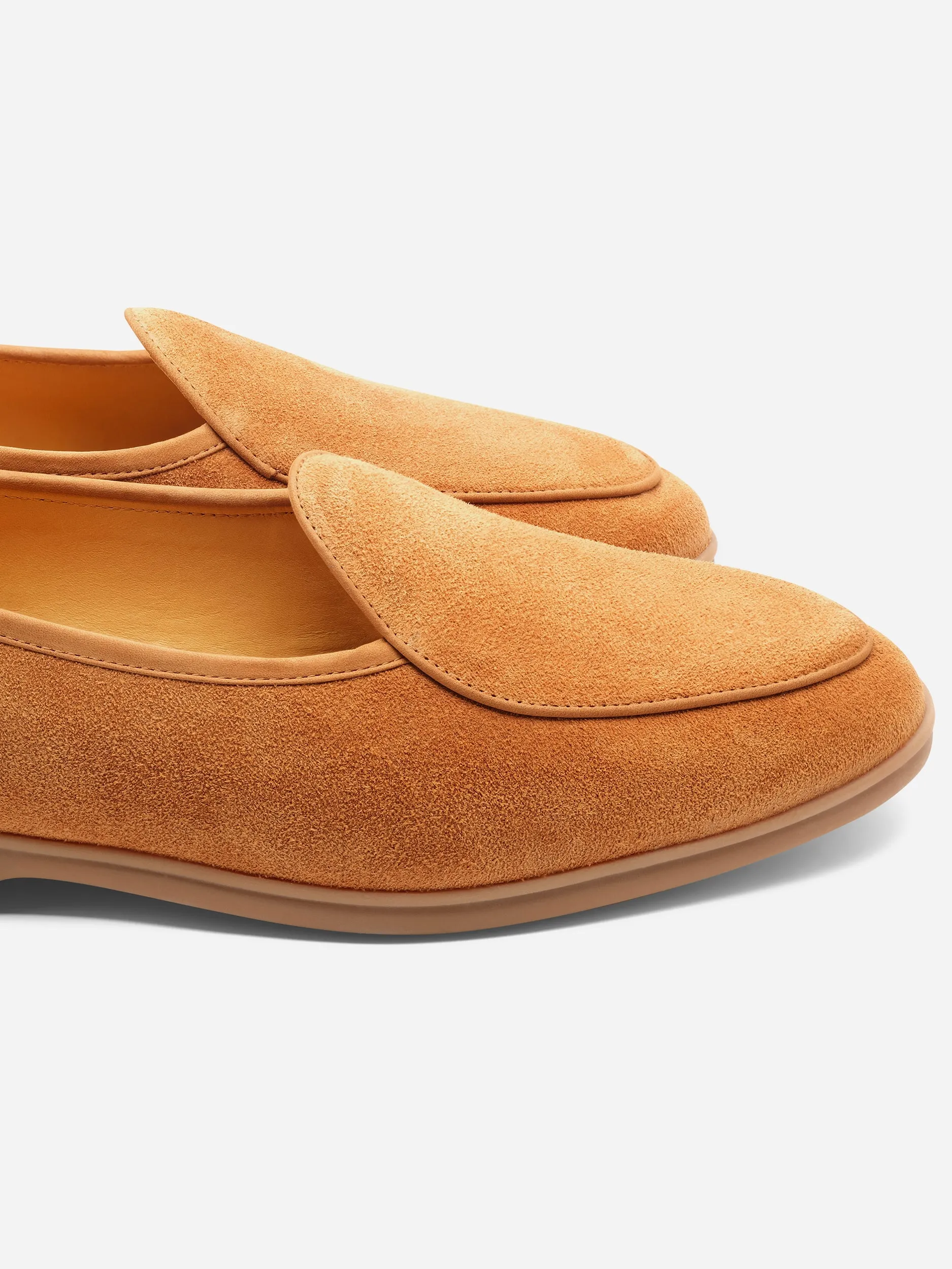 Baudoin & Lange Stride Loafers Earth Suede Caramel Sole