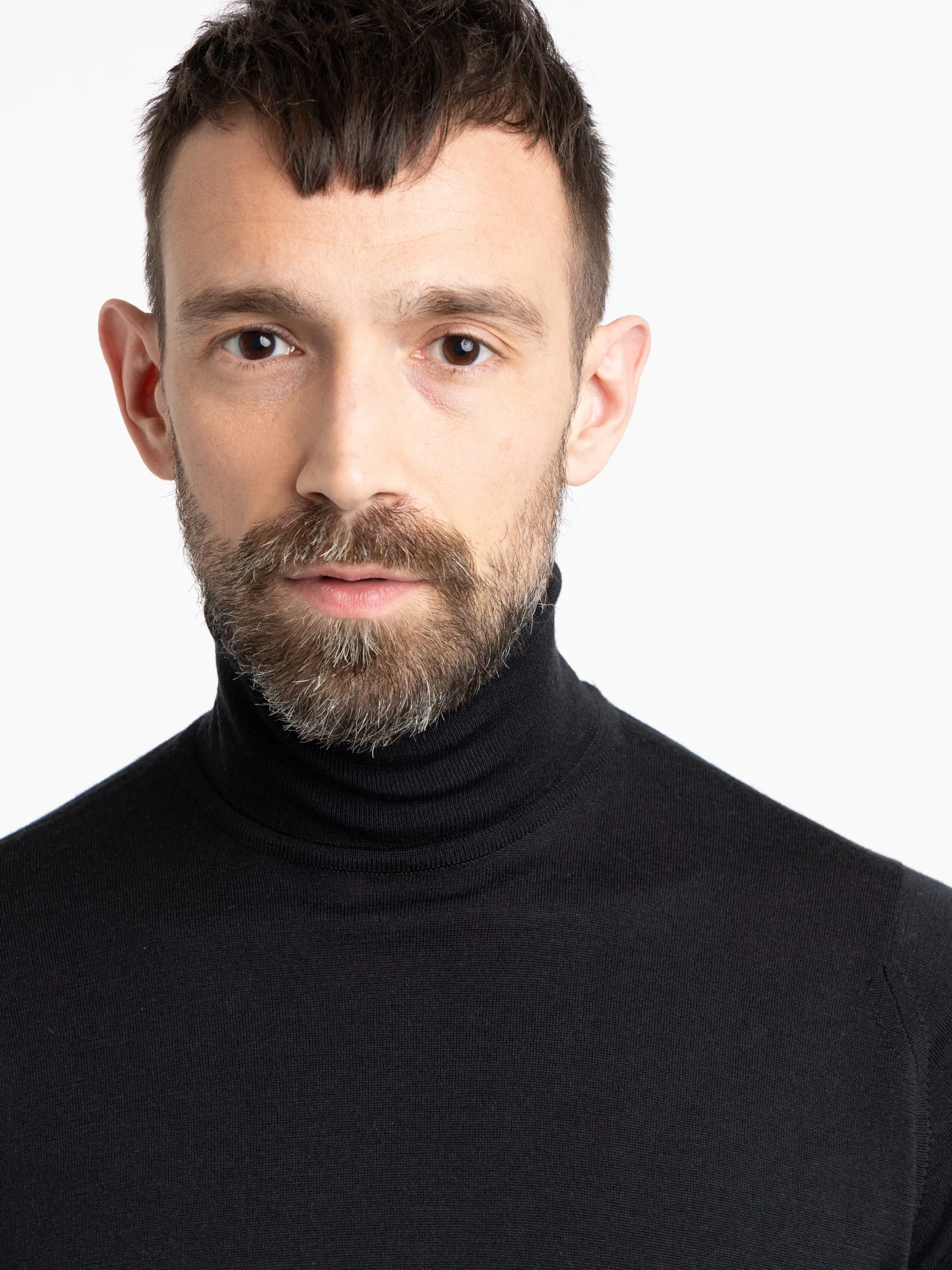 Black Richards Extra-Fine Merino Wool Sweater