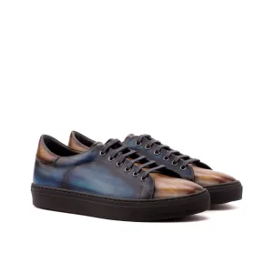 Blue & Cognac Regular Patina Classic Trainers