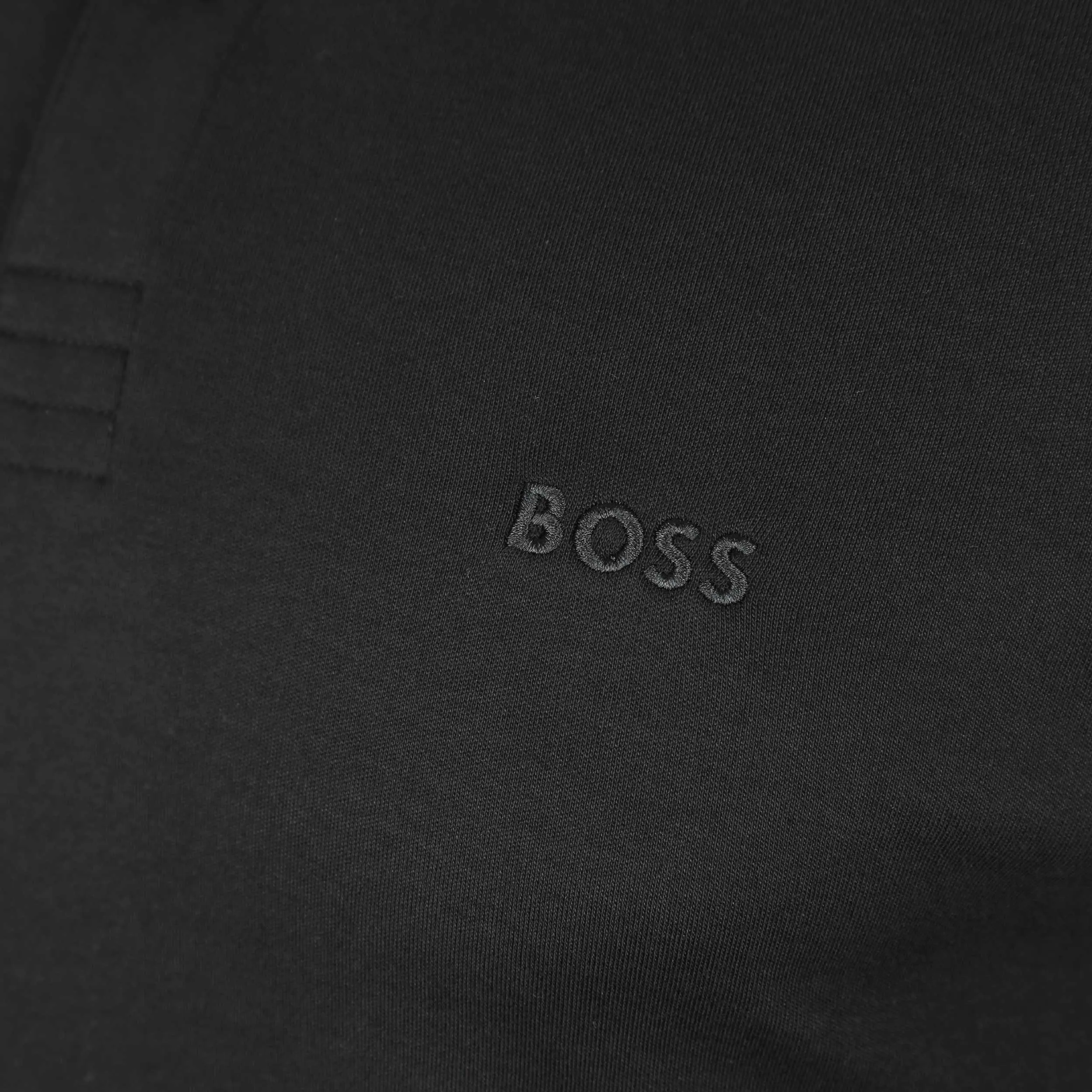 BOSS Pirol Long Sleeve Polo Shirt in Black