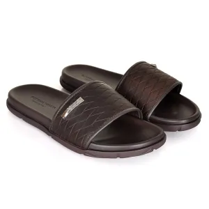 Bottega Veneta Coffee Synthetic Leather Daily Casual Slippers