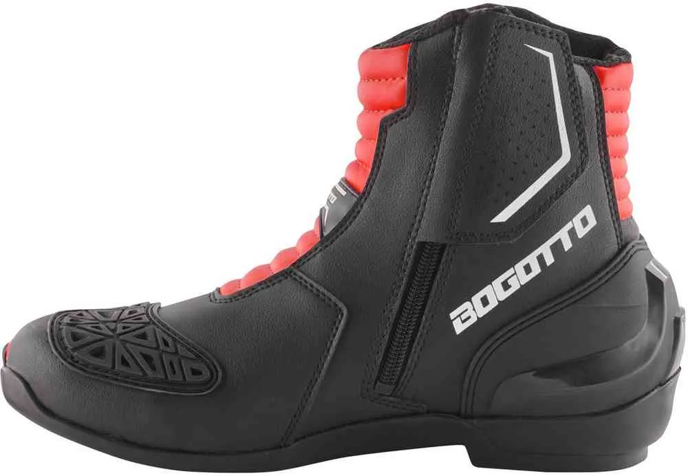 Cartagena Motorcycle Boots with Bogotto Perforations, Black/White/Red