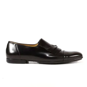 Cesare Paciotti Luxury Italian Men's Designer Shoes Baio Black Leather Loafers (CPM3109)