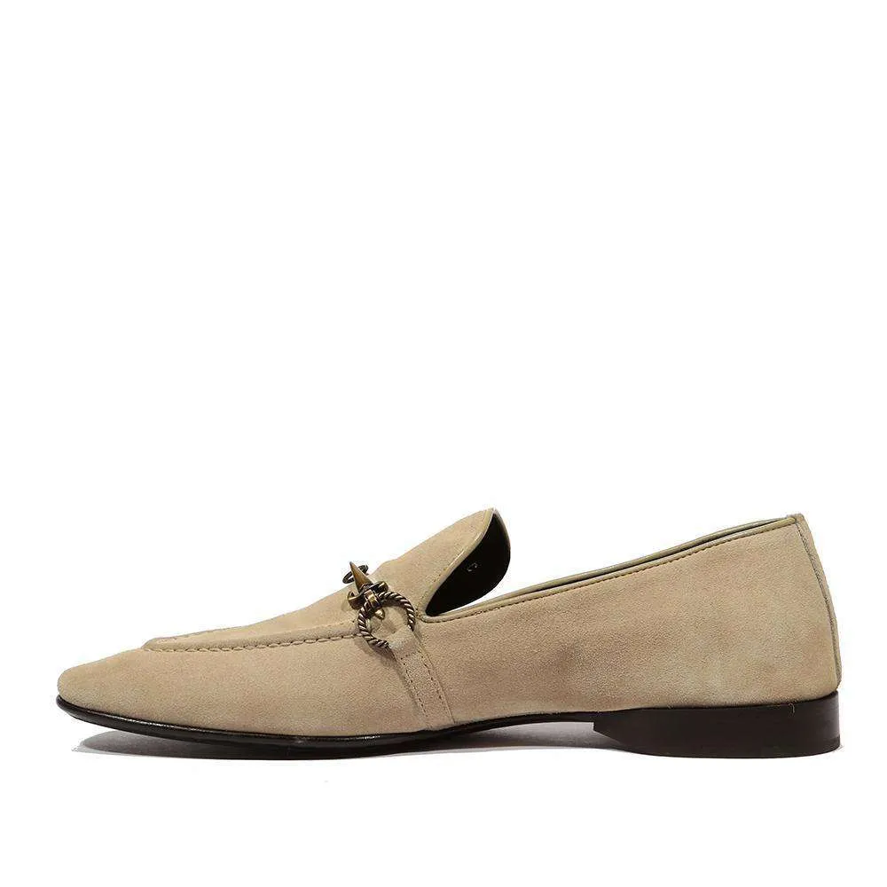 Cesare Paciotti Luxury Italian Men's Vit Camoscio Beige Sand Loafers (CPM5109)