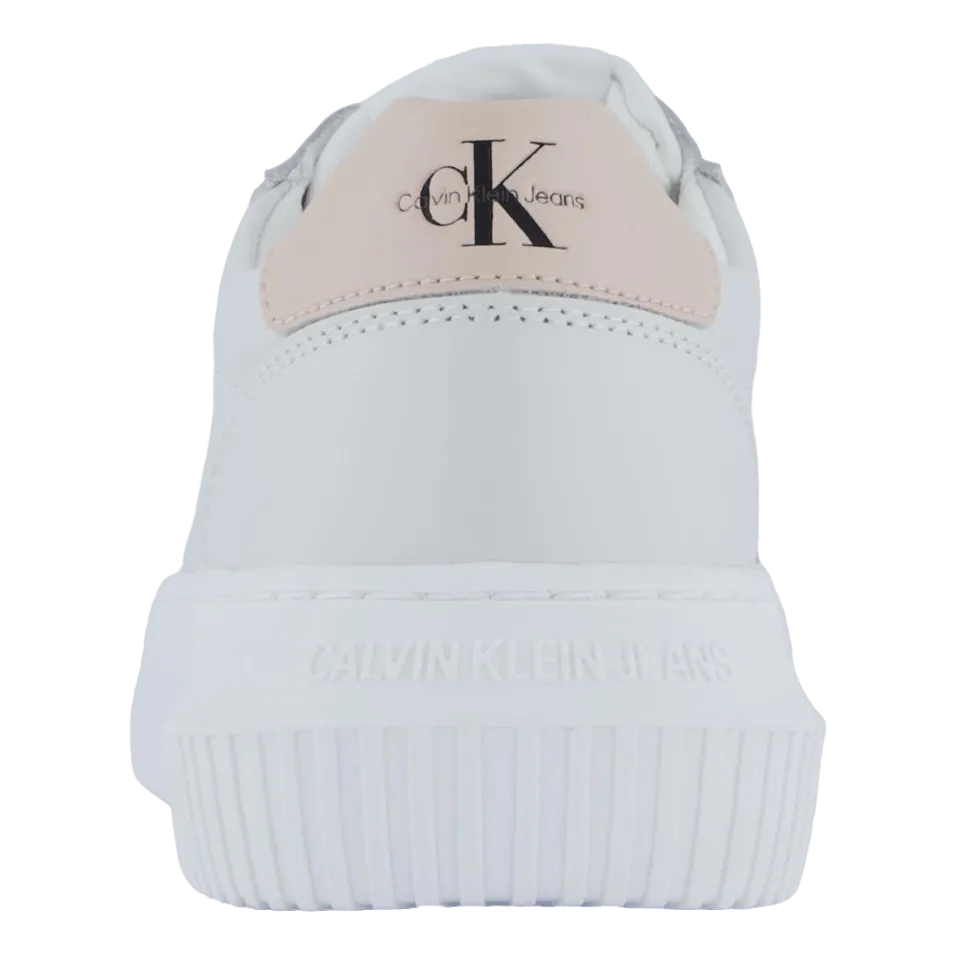 Chunky Cupsole Mono Lth Wn Bright White/whisper Pink