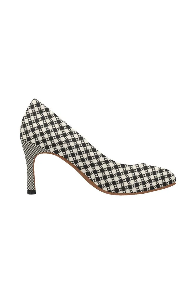 Circle in Squares Women's High Heels