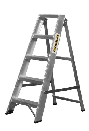 Climb It Aluminium Swingback Stepladders With Handrails