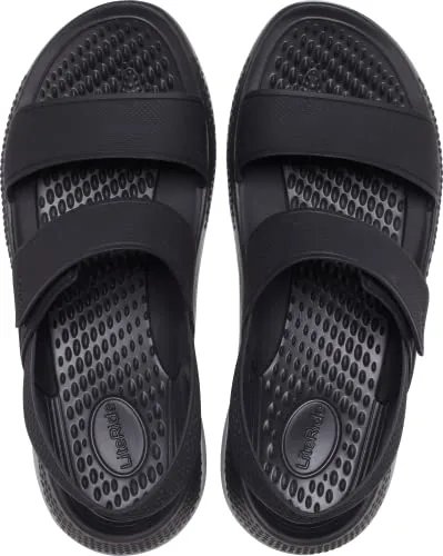 crocs womens LiteRide Sandal Black/Light Grey Sandal - 4 UK (W6) (206711-02G)