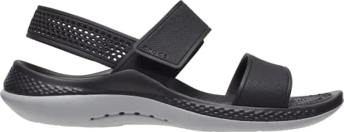 crocs womens LiteRide Sandal Black/Light Grey Sandal - 4 UK (W6) (206711-02G)