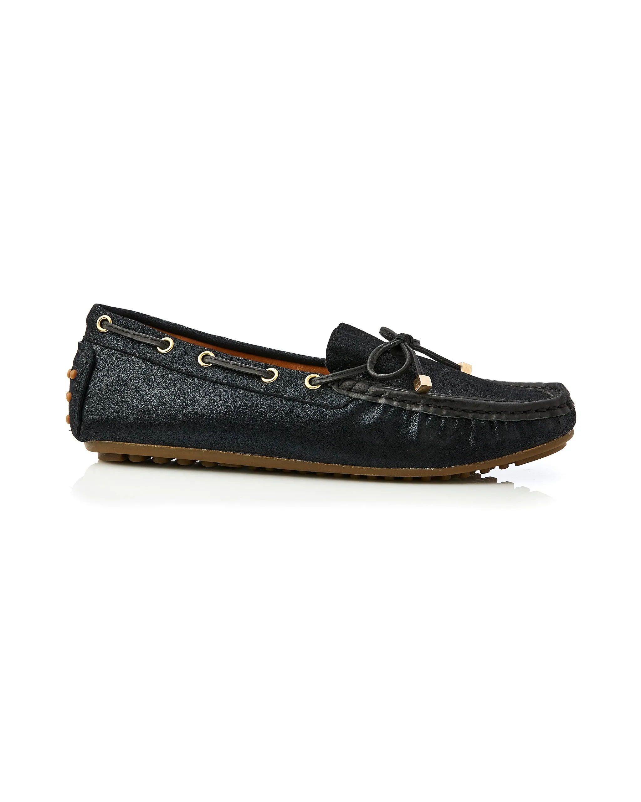 Daria Shimmer Loafer Black