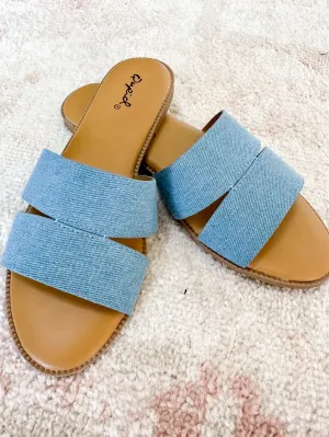 Desmond Sandal in Blue Denim