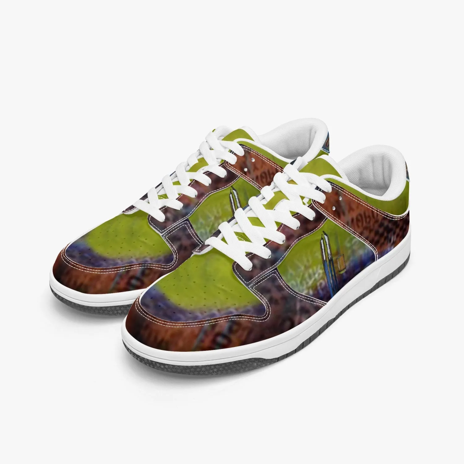 Dunk Stylish Low-Top Leather Sneakers