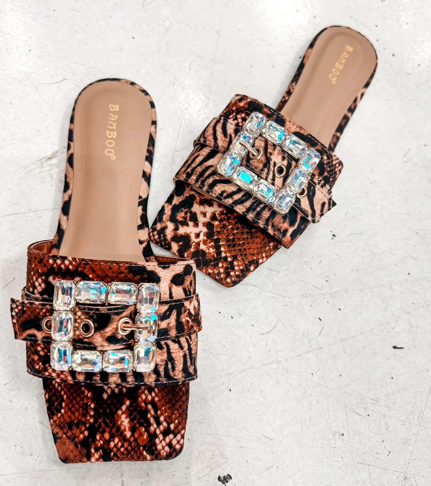 Edge Leopard Sandals