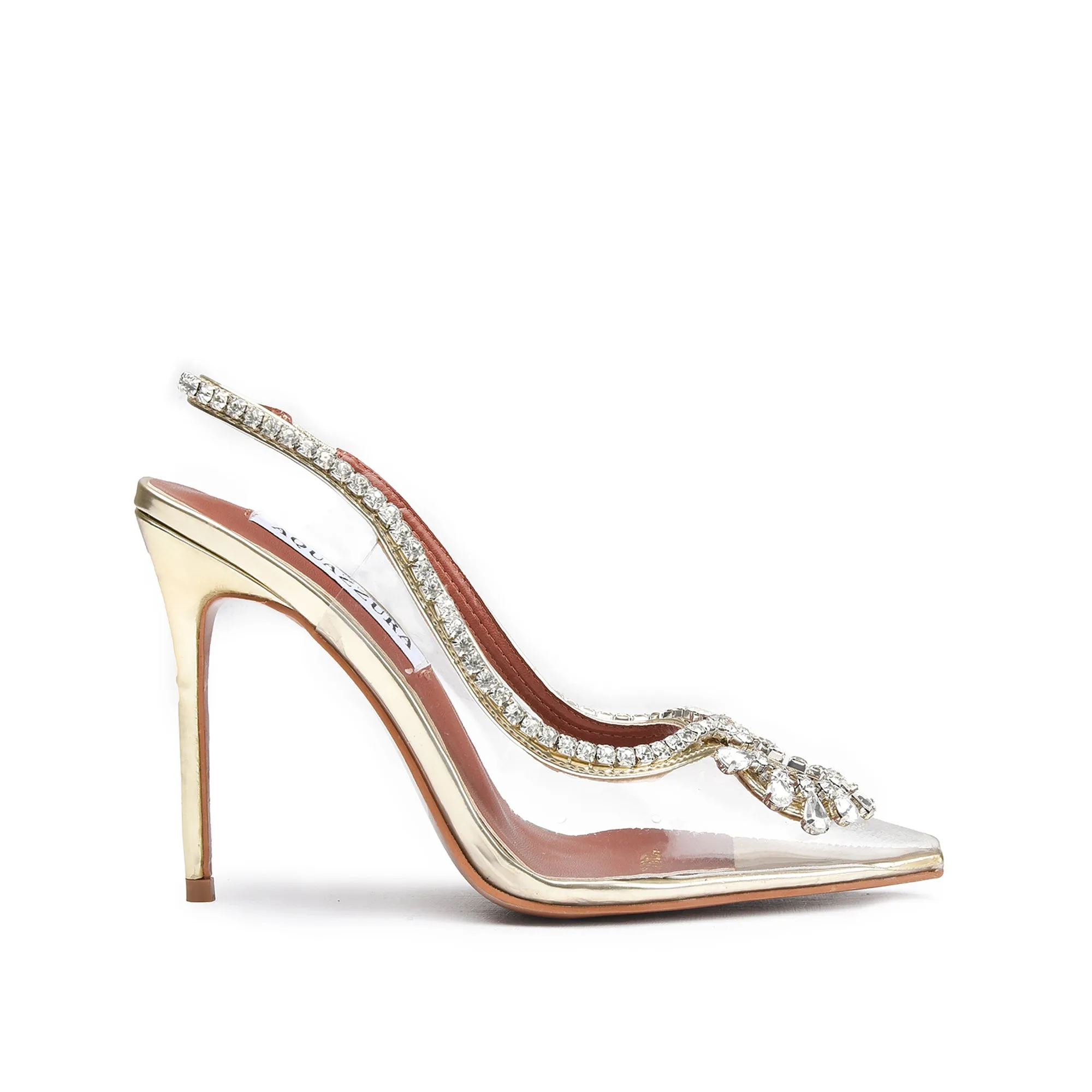 Elegant Gold Slingback High Heel Pumps | 412N-X