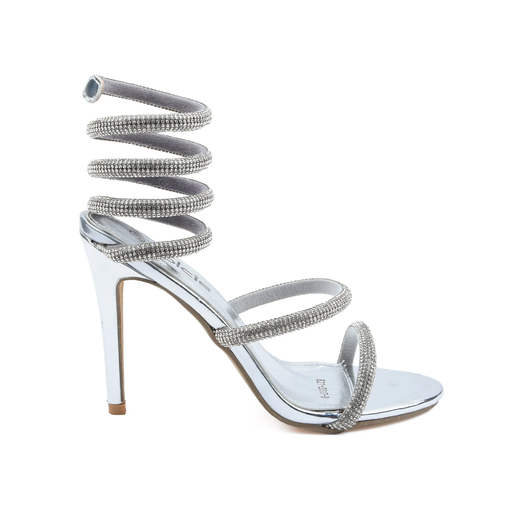 Elegant Silver Strappy High Heels for Special Occasions | 210G-S Dolcis