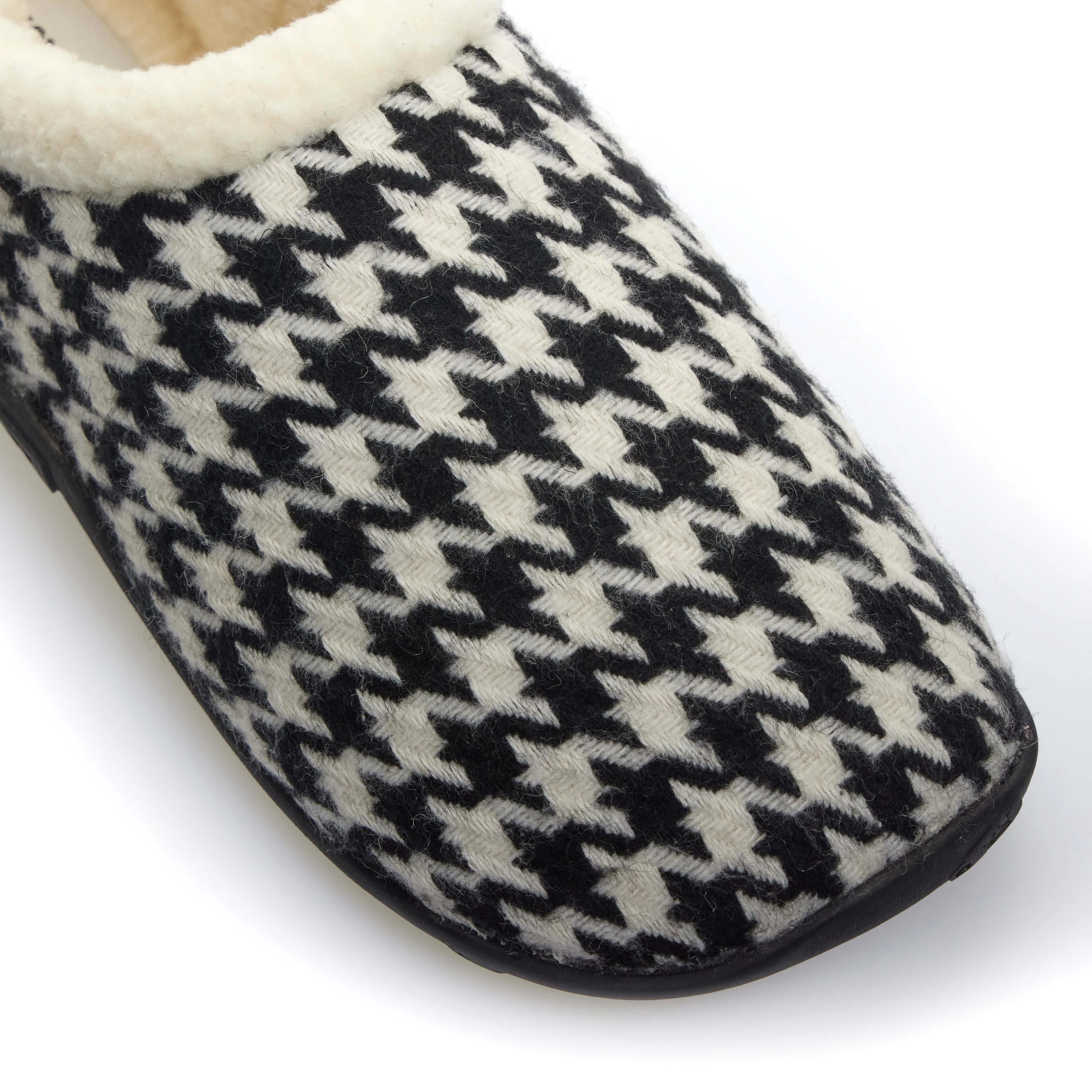 Freeze - Black & White Dogtooth Men's Slippers