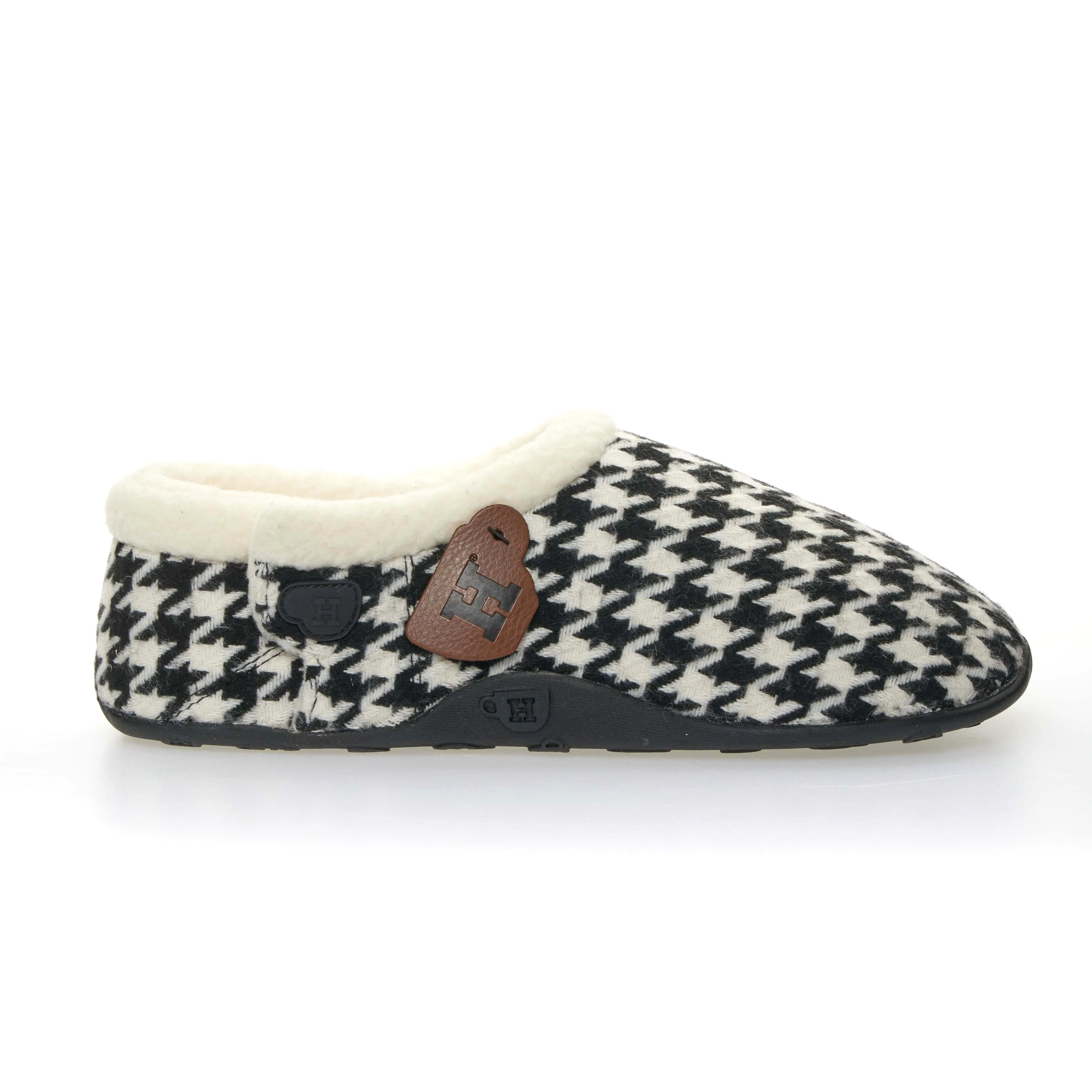 Freeze - Black & White Dogtooth Men's Slippers