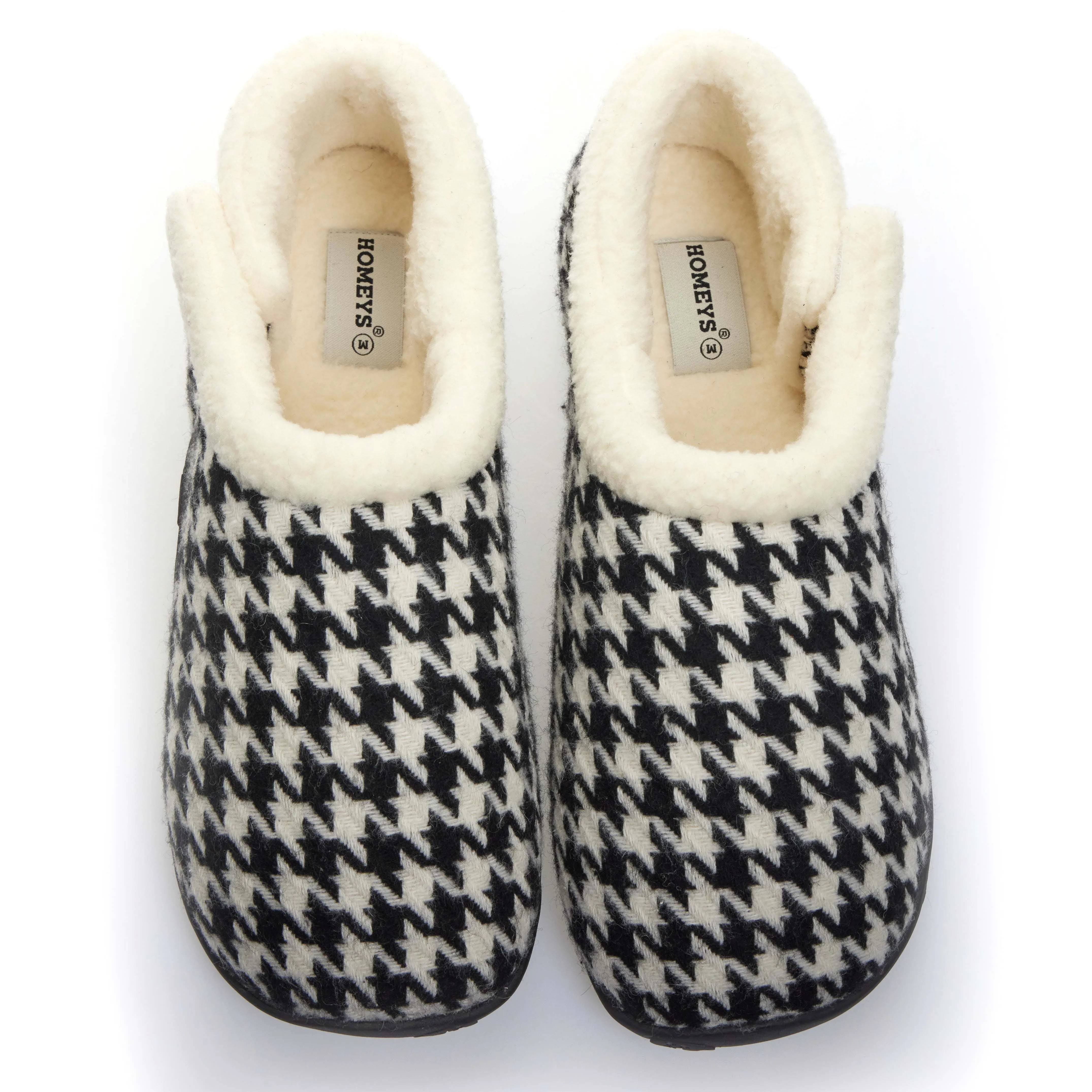 Freeze - Black & White Dogtooth Men's Slippers