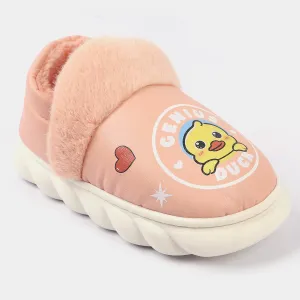 Girls Winter Slipper Fur | Peach