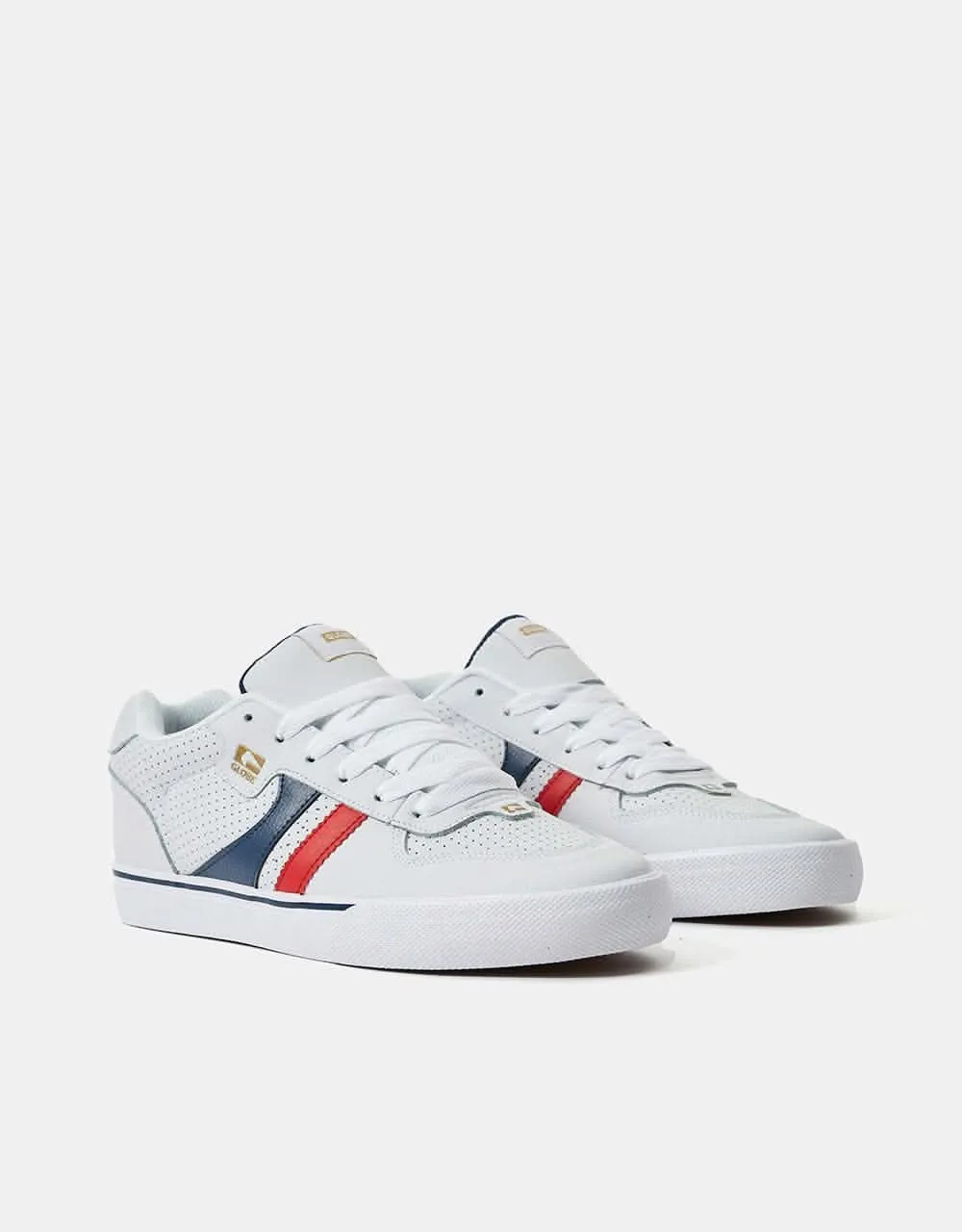 Globe Encore-2 Skate Shoes - White/Blue/Red