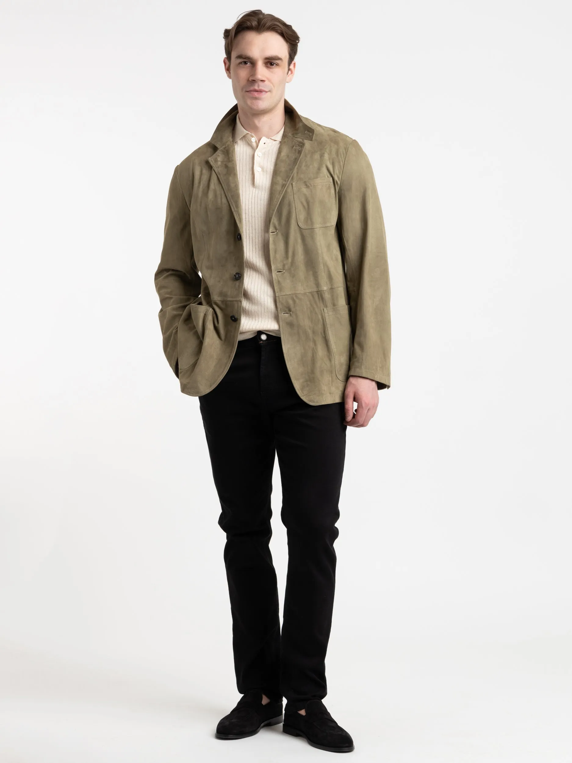 Green Scutum Suede Jacket