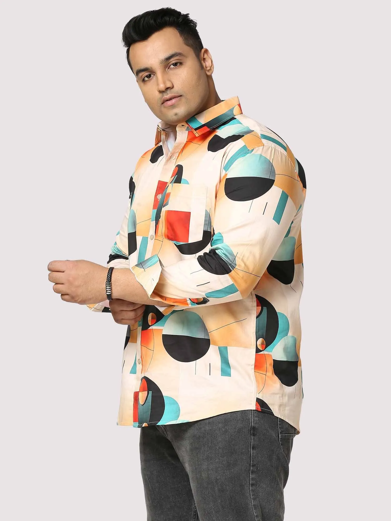 Groove Digital Printed Full Sleeve Men's Plus Size