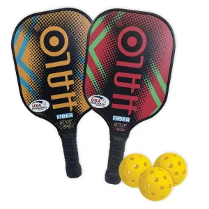 HALO Pickleball Set - 2 Paddles, 3 Balls and a Convenient shoulder bag