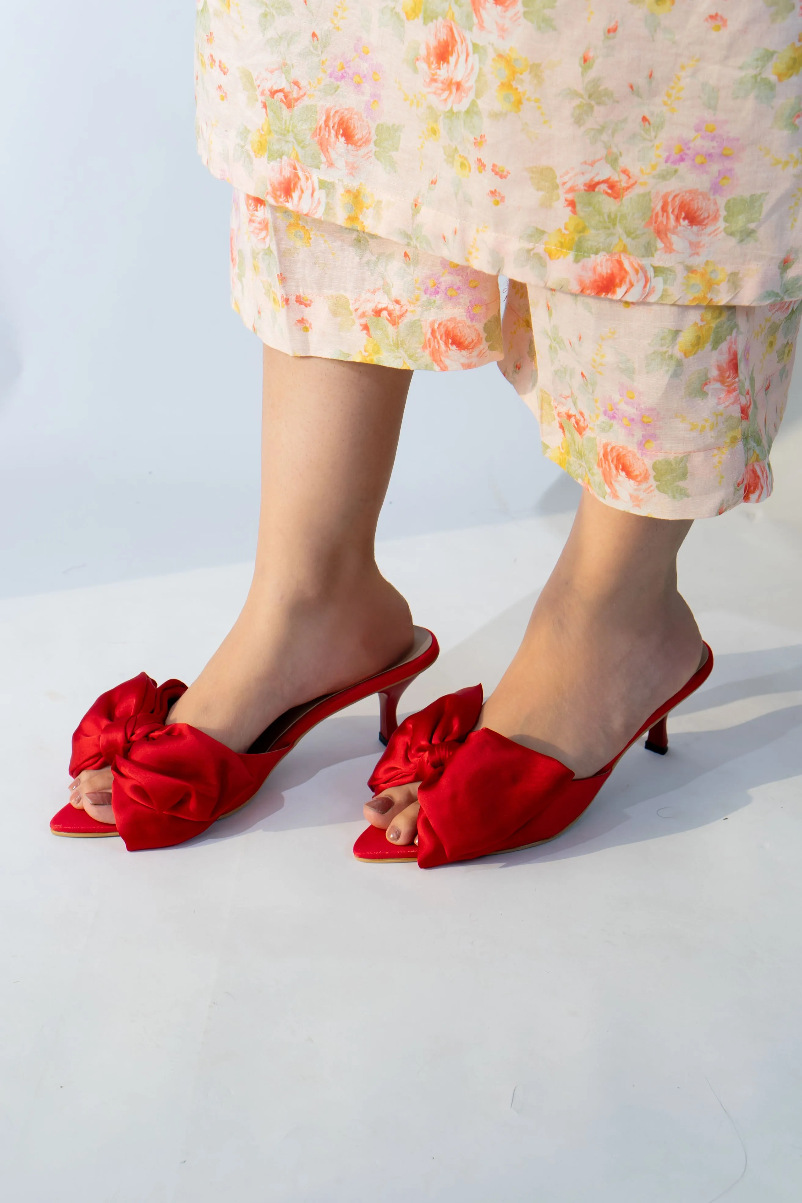 Hannah Bow Heels - Red