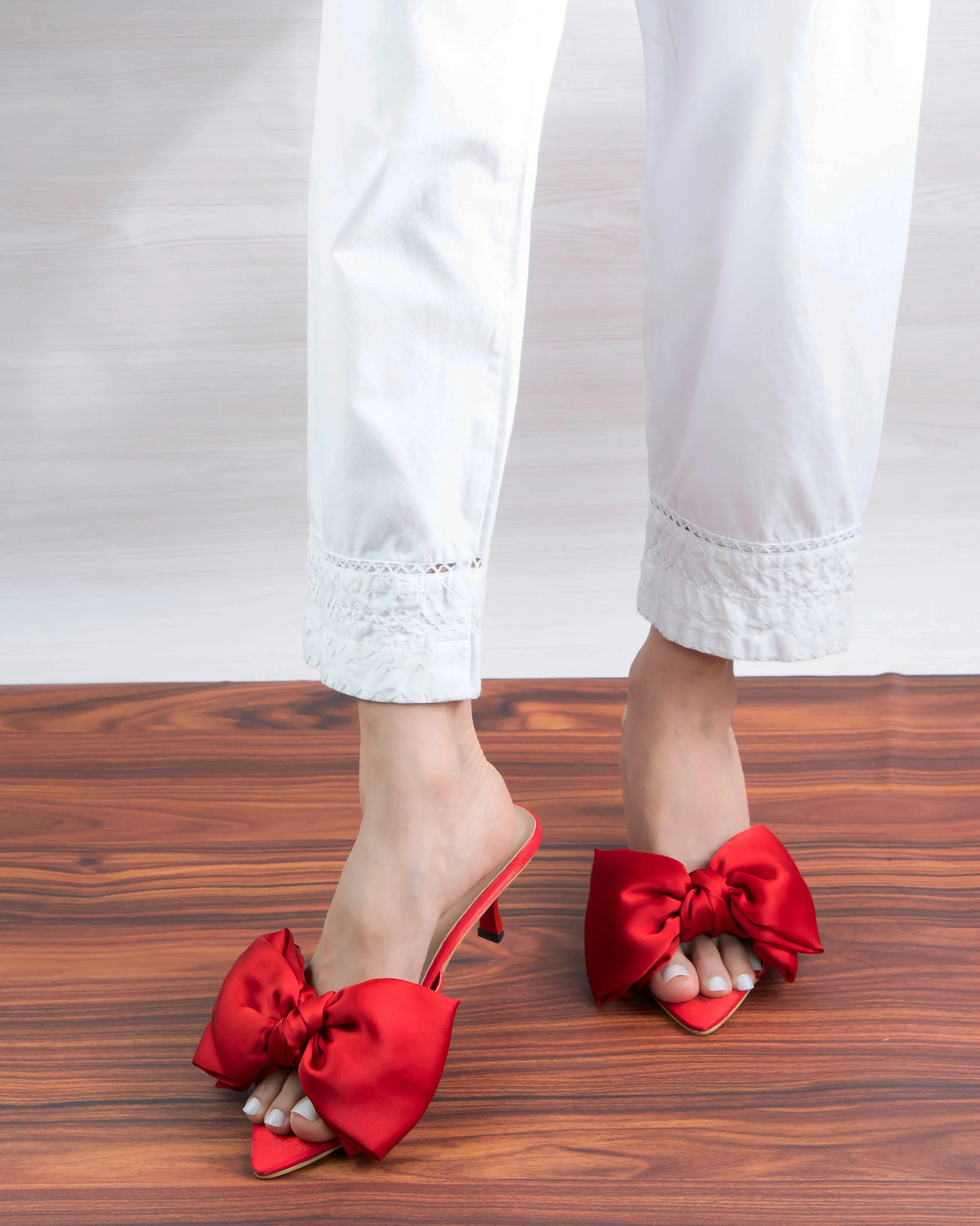 Hannah Bow Heels - Red