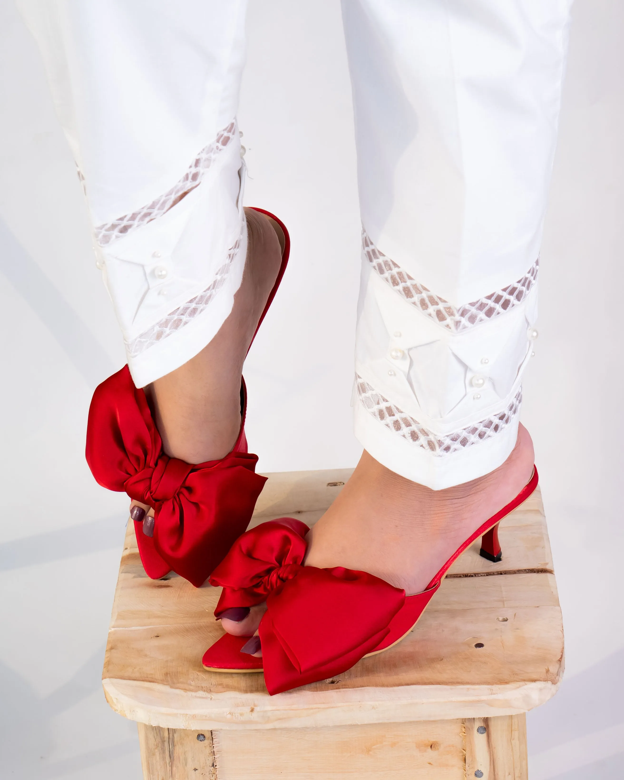 Hannah Bow Heels - Red