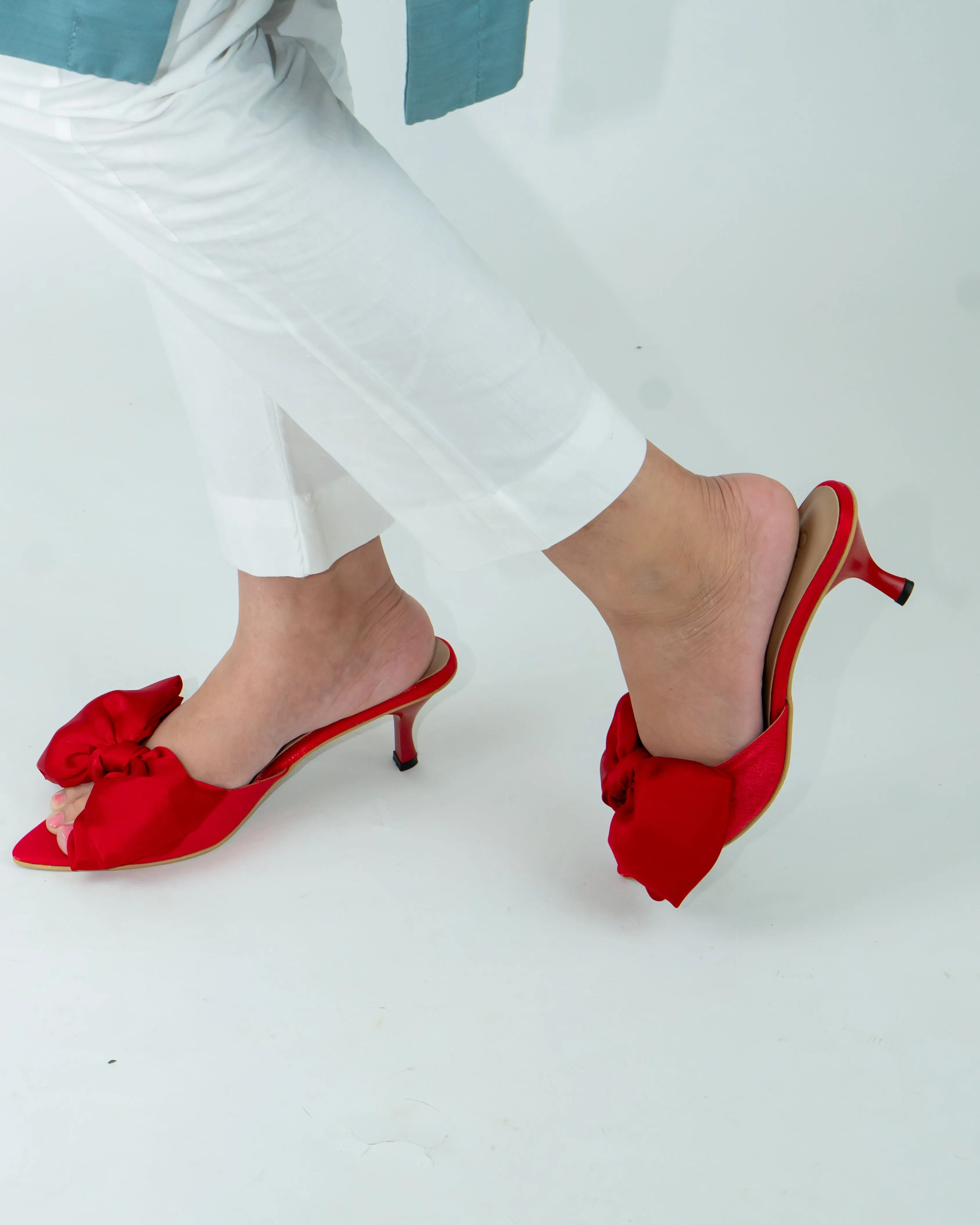 Hannah Bow Heels - Red