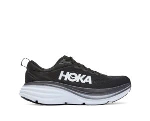 Hoka Mens Bondi 8 Extra Wide- Black/White (1127955-BWHT)