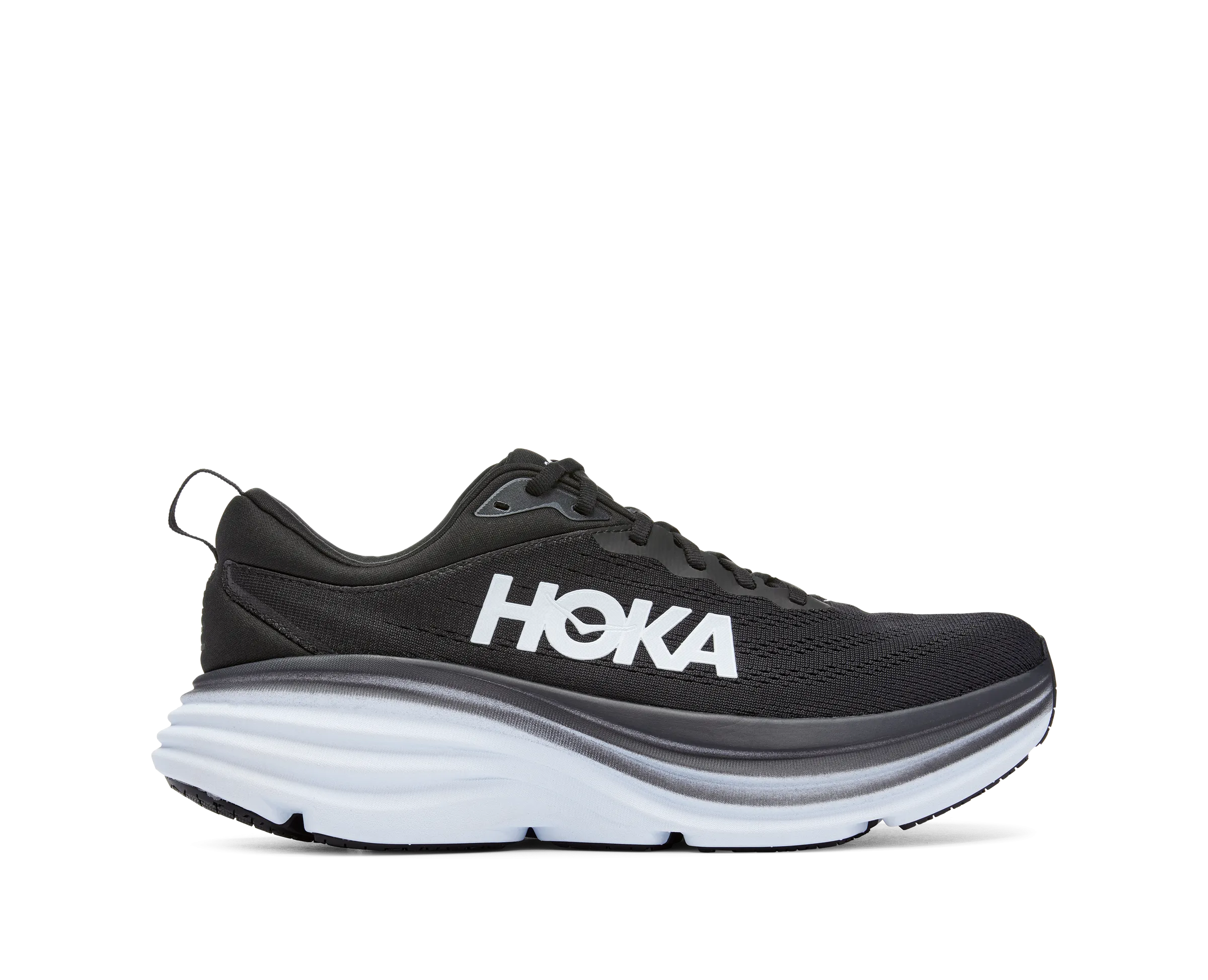 Hoka Mens Bondi 8 Extra Wide- Black/White (1127955-BWHT)