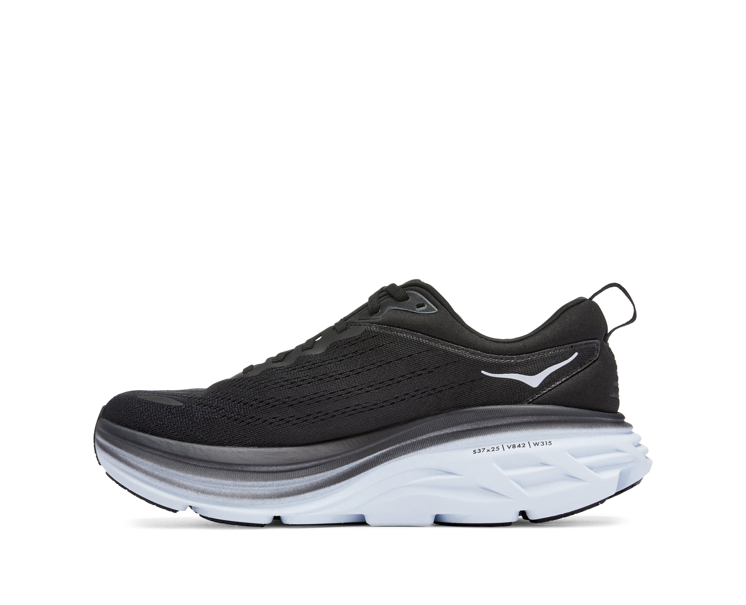 Hoka Mens Bondi 8 Extra Wide- Black/White (1127955-BWHT)