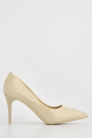 Ingrid Pointed Toe Court Heels in Beige