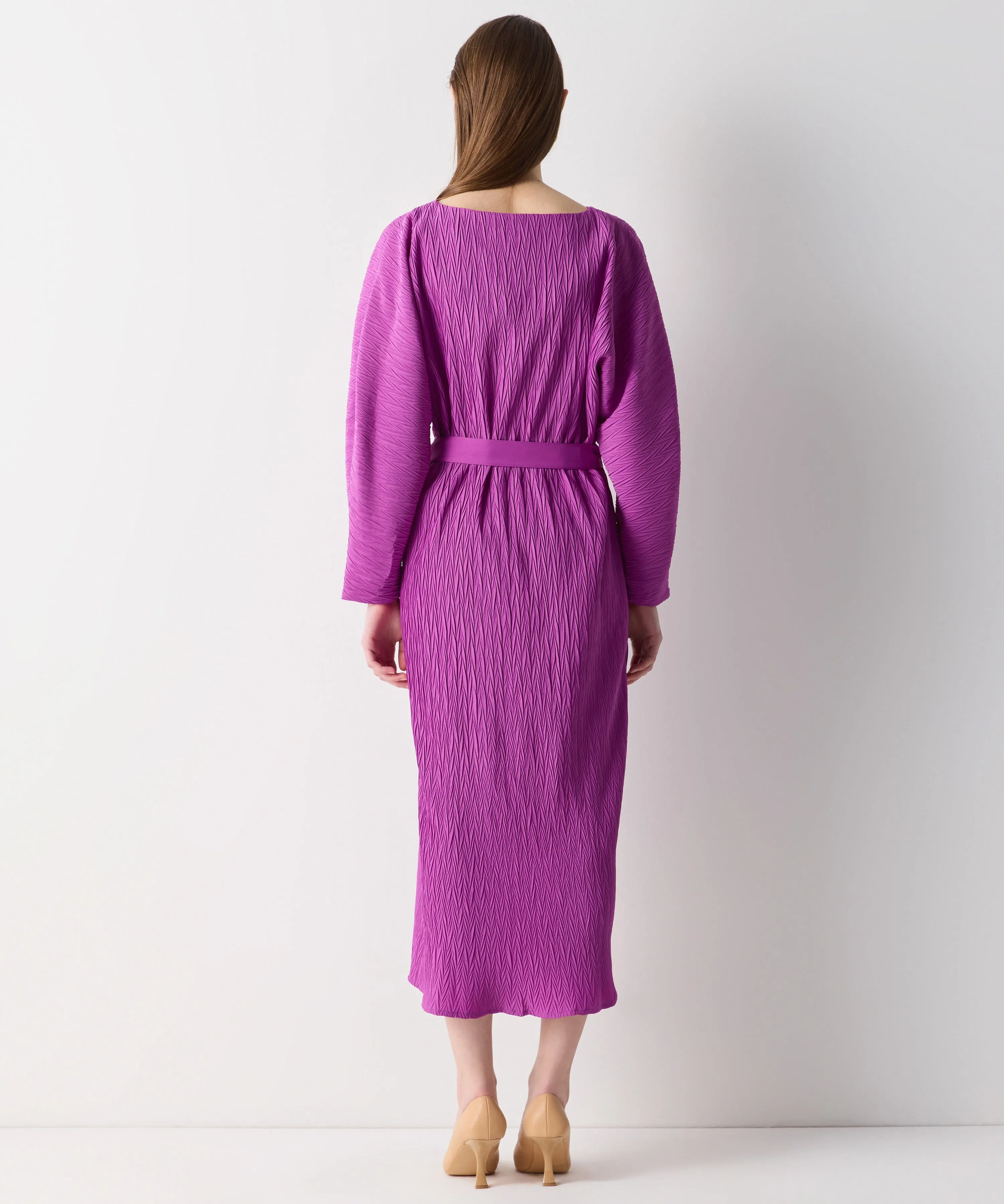 Ipekyol Straight Cut Belted Dress Purple