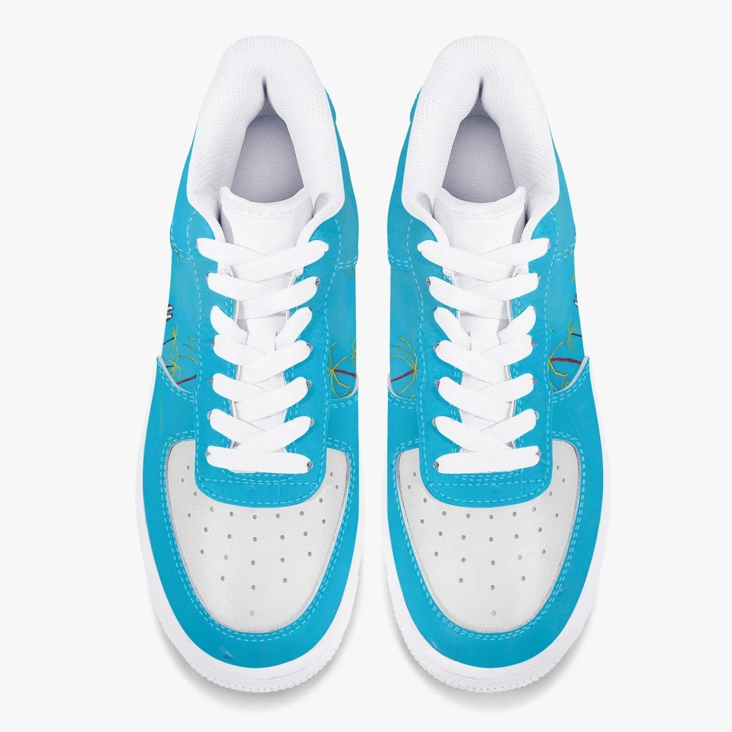 Island vibes Low-Top Leather Sports Sneakers