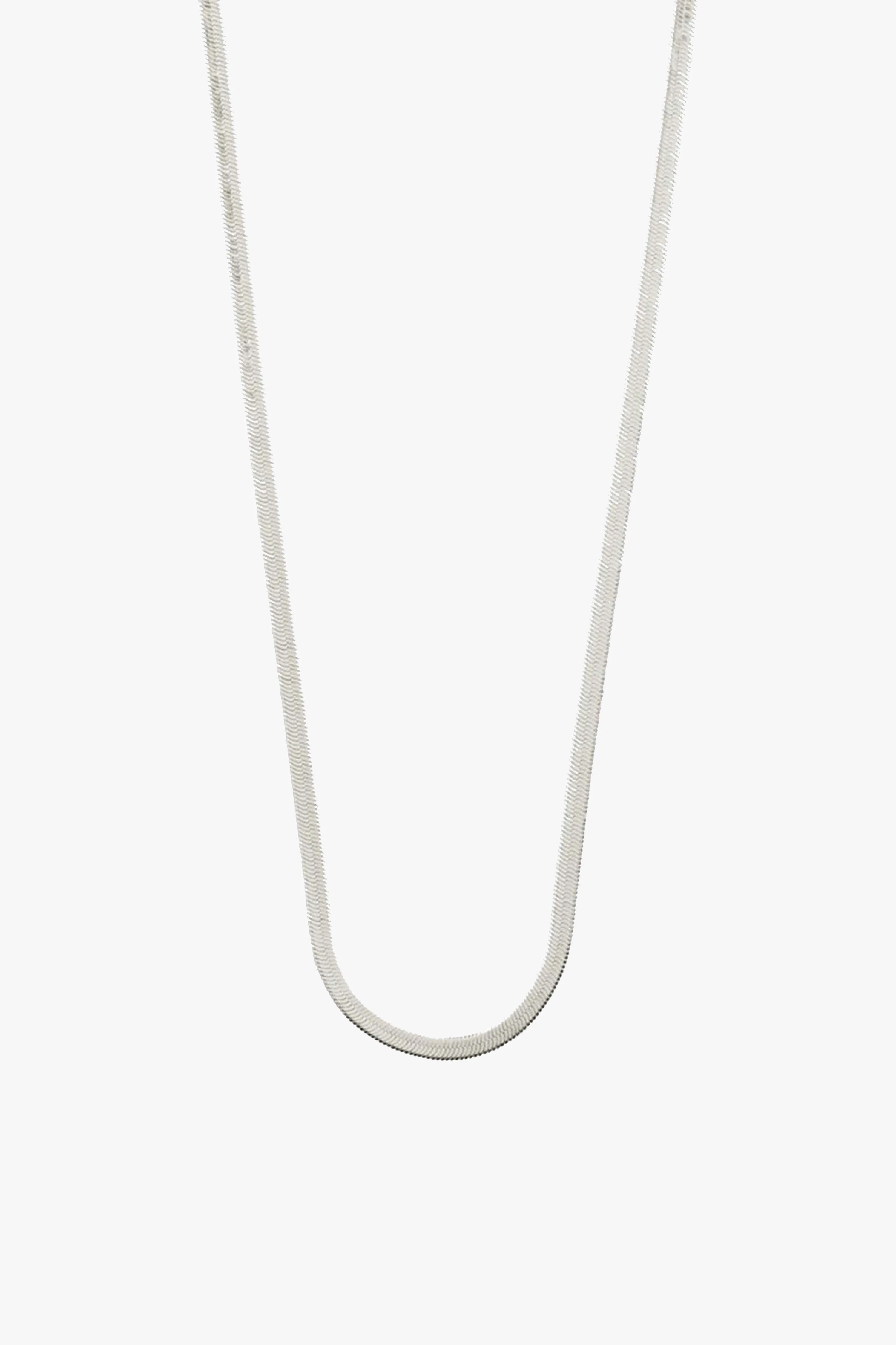 Joanna Silver Plated Snake Chain Necklace