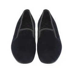 KNIGHTSBRIDGE NAVY VELVET SLIPPER